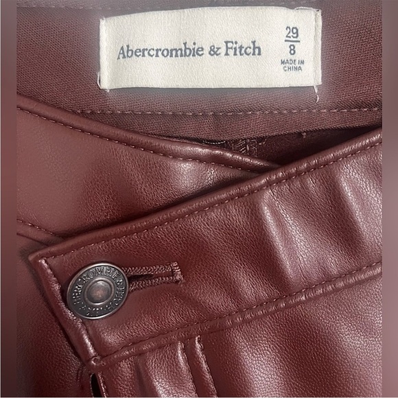 Abercrombie & Fitch Brown faux leather trousers - Picture 4 of 4
